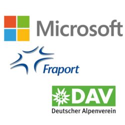 Referencen Logos von Fraport, DAV und Microsoft